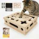Cat Scratch Puzzle Enrichment Box, Interactive Cat Nail File Box with Sandpaper Liner for Cat Claw Care, Cat Scratch Puzzle Box - Stress Free Alternative to Clippers & Grinders for Indoor Cats