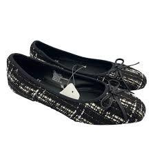 Delicato Bow Woven Ballet Flats, Size 11