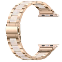 Wearlizer Compatible with Apple Watch Band 38/40/41/42mm Fashion Wristbands Womens, Stainless Steel + Resin Metal Replacement for iWatch Series 11 10 9 8 7 6 5 4 3 SE/Ultra 3 2 1RoseGold/Colorful