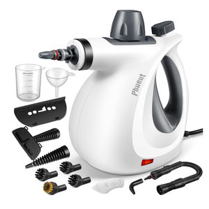 Pressurized Handheld Multi-Surface Natural Steam Cleaner with 12 pcs Accessories, Multi-Purpose Steamer for Home Use, Steamer for Cleaning Floor, Upholstery, Grout and Car 