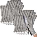 6 Pairs Cut Resistant Gloves Level 5 Protection Cutting Anti Cut Gloves for Kitchen Fish Slicing and More (Large)