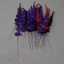 24 Pcs Eucalyptus Halloween Flowers Artificial Stems Faux Flowers Eucalyptus Branches Stems Fake Leaf Plants for Wedding Flower Home Farmhouse Christmas Decor (Bright Color)