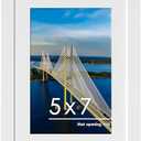 PEALSN 5x7 Picture Frame, Display Pictures 4 x 6 with Mat or 5 x 7 Without Mat for Wall Mounting Display, Photo Frames, White.