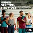 Tough Headwear Thin Elastic Headbands for Men - Sports Hair Head Band for Women & Men - Non Slip Mens Workout Headband - Running or Soccer Headband - 6-Pack (Black)