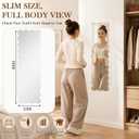 Leinuosen Full Length Acrylic Wall Mirror,Self Adhesive, 40" x 10", Scallop
