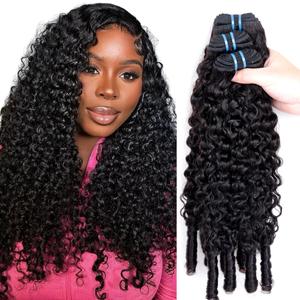 MsSunlight Burmese Curly Bundles Human Hair 22 24 26 Inch 100% Unprocessed Virgin 3C4A Burmese Curly Human Hair Bundles Curly Weave 3 Bundles Human Hair Extensions with Spiral Curls Double Weft
