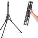 NEEWER Light Stand All Metal with 180 Reversible Legs, 70"/178cm Portable Travel Tripod Stand 1/4" Screw & 5/8" Stud for Indoor Outdoor Photography Speedlite Strobe Ring Light Softbox, ST178R, Black