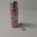 Stainless Steel thermo Bottles with cup 700ml/23.7oz Vacuum Insulated Bottle for hot and cold coffee drink water thermo flask with cup.(Pink,700ml)