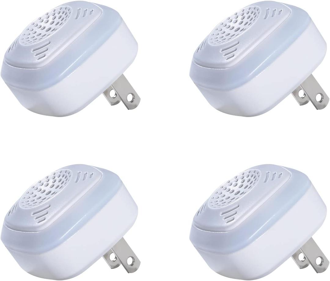 OWLTRA OW5 Ultrasonic Rodent Repellers 4 Pack, Effectively Repel Rodents While 100% Silent & Safe to Humans and NonRodent Pets, White