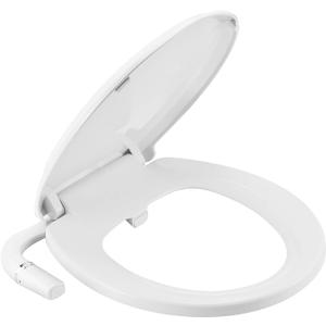 SAMODRA Bidet Toilet Seat, Non-Electric Dual Nozzles Posterior/Feminine Wash) Fresh Water Sprayer Bidet for Round Toilet, Adjustable Water Pressure Bidet Toilet Seat, Easy Home Installation