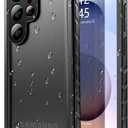 SPORTLINK for Samsung Galaxy S25 Ultra Case, IP68 Waterproof Dustproof Military 360 Full Body Heavy Duty Shockproof Protective with Camera Screen Protector S 25 Phone Front Back Cover 6.9" Black