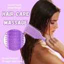 Curl Brush,Curl Defining Brush,Curly Hair Brush,for Shaping Curls, Waves & Coils, Reduces Frizz and Pulling, Ideal for All Hairstyles (Purple)