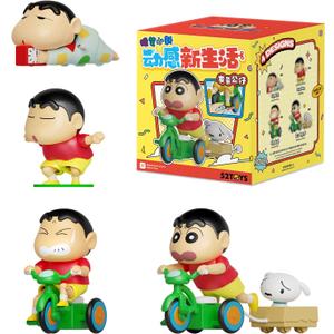 52TOYS Crayon Shinchan Dynamic Shin-Life, 1PC Action Figure Collectible Toy Kawaii Creative Gift Room Decor Desktop Decoration, Gift for Birthday Party