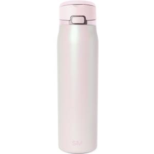 Simple Modern Mesa Loop Water Bottle with Covered Straw and Handle | 30oz Cup Holder Friendly Insulated Stainless Steel Bottles for Travel, Sports and School | Coconut Pearl