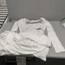 Bhome Maternity Dress for Photoshoot Cut-Out Backless Side Split Maternity Maxi Gown for Photoshoot (White) XL