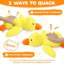 Dog Calming Duck Toy, 2026 New Interactive Plush Duck Toy with Quack Sound and Crazy Crinkle for Dogs Keep Busy, Soft Stuffed Calming Pillow for Puppy Reduce Boredom -Yellow, 17.7"x14.9"(L)