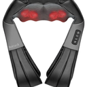 Nekteck Shiatsu Neck Massager for Pain Relief Deep Tissue with Heat, 3D Kneading Massage Pillow Back Shoulder Massager for Body Muscle, Plug-in Use for Home Office Car, Gifts for Mom Dad Him Her