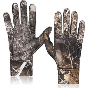 EAmber Camouflage Hunting Gloves Camo Touch Screen Gloves Pro Anti-Slip Lightweight Archery Accessories Hunting Outdoors (X-Large)