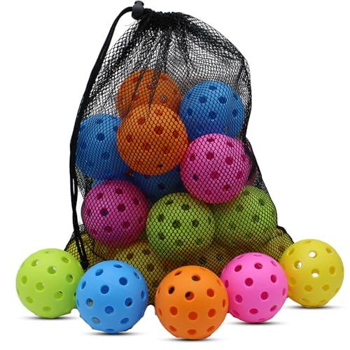 Magicorange Pickleball Balls,vPack USAPA Approved 40 Holes Outdoor Pickleballs, High Elasticity & Durable Pickle Balls (Multicolour, 40 Holes)