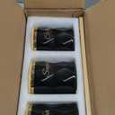 JUXYES Ceramic Canisters Set for Sugar Coffee Tea, Luxurious Storage Containers Set with Lids Decorative Storage Pots Black Storage Jar for Kitchen Counter Dining Room