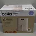 bella 4Qt Slim Air Fryer, Fits-anywhere Kitchenware, EverGood Ceramic Nonstick Coating, Adjustable Temperature, 6 Preset Cooking Options, 60 Min Auto Shutoff w Audible Tone, 3.3lb Capacity, Oatmilk