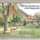 Cat Window Ladder 3-Levels for Indoor Cats Climbing Wood Window Shelf Cats Play and Watch Birds