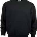 Homespun Ultra Soft Pouch Pocket Crewneck Sweatshirt (Small, Black)
