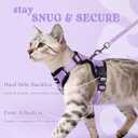 rabbitgoo Cat Harness and Leash for Walking, Escape Proof Soft Adjustable Vest Harnesses for Cats, Easy Control Breathable Reflective Strips Jacket, Light Purple, M