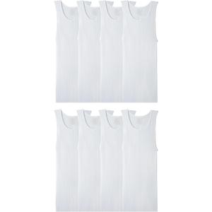 Fruit Of The Loom Mens Sleeveless Tank A-shirt, Tag Free & Moisture Wicking, Ribbed Stretch Fabric Undershirt, 8 Pack - White, X-Large US