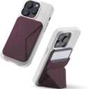 MOFT Magnetic Wallet Stand Compatible with iPhone 16/15/14/13/12 Series, Angle Adjustment & Magsafe Compatible MOVAS Phone Stand,BlackBerry