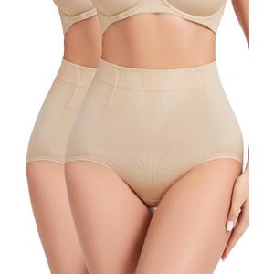 Tummy Control Shapewear Panties - High Waisted Shapewear Underwear for Women Body Shaping Briefs Seamless Panty Girdle 2XL