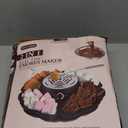 2 in 1 Electric Smores Maker & Fondue Pot, Tabletop Indoor Smores kit with 4 Roasting Forks, 4 Detachable Trays & 1 Flameless Temperature-controlled Heater, Movie Night Supplies & Housewarming Gifts