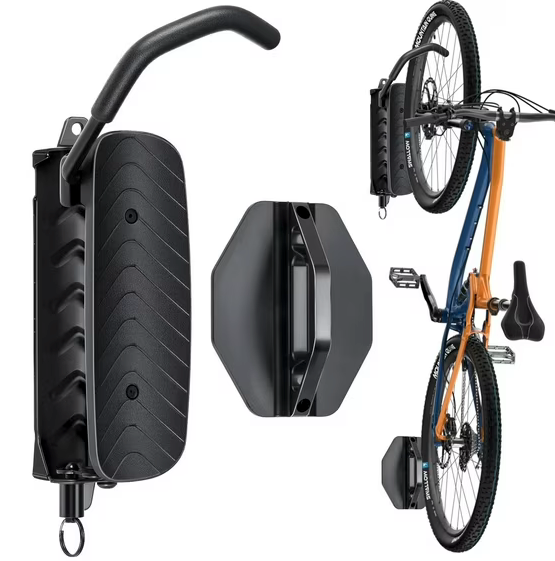 Bike Rack Garage,Bike Wall Mount, 150° Swivel & Space-Saving Vertical Bike Hangers for Storage, Sturdy Bike Stand Holds Up to 66lbs, Easy to Install