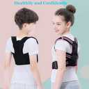 Lexniush Professional Posture Corrector for Kids and Teens, Effective Upper Back Posture Brace for Teenagers Boys Girls Spinal Support to Improves Slouch, Prevent Humpback, Relieve Back Pain, S