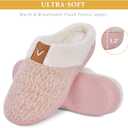 Parlovable Women's Slippers with Memory Foam, Wool-like Indoor Outdoor House Shoes with Anti-Skid Rubber Sole for Ladies, Gift for Women (Pink, S)