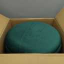 Royal Windsor Round Ottoman with Storage Set of 2,Vanity Stool with Storage for Bedroom, Ottoman Coffee Table, Small Velvet Foot Stool for Living Room, Green, 14.8"D x 14.8"W x 17.3"H
