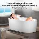 DLONE Linear Shower Drain | 12" AISI 304 Stainless Steel Linear Drain, Matte Black Shower Drain with Tile Insert Panel & Adjustable Feet, Long Rectangle Shower Floor Drain in Bathroom, Balcony, etc