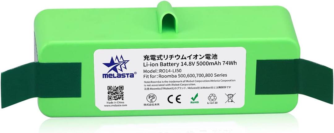 melasta 5000mAh Lithium ion Battery Replacement Compatible with iRobot Roomba 500 600 700 800 Series 880 890 861 864 866 675 650 655 695 680 671 640 645 790 780 775 770 760 595 585 561 560 550