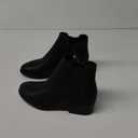 Women's Faux Leather Elastic Side Panel Chelsea Booties
BLK 8