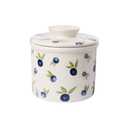 HOLIBAN French Butter Crock for Counter With Water Line French Butter Dish for Counter (BlueBerry)