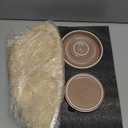 Ceramic Slow Cat Feeder Bowl, Raised Slow Cat Food Bowl, Elevated Cat Water Bowl with Wooden Stand, Pet Slow Feeder Bowl, Circle Shape. (2 x Bowl with Stand - Brown Coffee, 6inch)