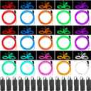 Hortsun 15 Pack 13ft Neon Light El Wire Portable Cuttable Neon Glowing Battery Powered LED Lights Glow in The Dark with Battery Pack for Halloween Party