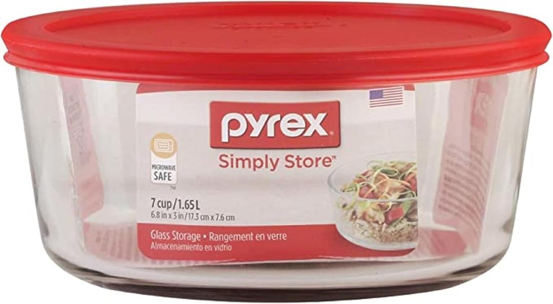 PYREX ROUND W/LID 7CUP by PYREX MfrPartNo 1075429