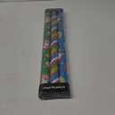 CAMKUZON Christmas Foil Wrapping Paper with Cut Lines on Reverse 3 Rolls Pack - Dancing Santa Claus, Colorful Stripes and Assorted Christmas Characters - Holiday Wrapping Paper Bundle, 24 Inch X 144