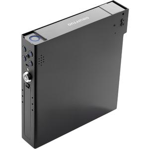 Vehicle Gun Safe for Handgun - Car and Bedside Gun Safe Quick Access with Fingerprint & Keypad & Key, Auto Pop-Up Biometric Pistol Safe Vehicle Gun Storage System