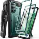 SUPCASE Case for Samsung Galaxy S22 Ultra 5G (2022), 2 Front Screen Protectors (Without Film + Film), Kickstand Holder, Belt Clip [Unicorn Beetle Pro] Heavy Duty Shockproof Protection (2 Front P) (2 Before P)