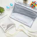 Hosuly 2 Pcs Satin Bassinet Sheet Baby Hair Soft Silk Feeling Sheet Baby Bassinet for Rectangle Cradle Pad Mattress Boys Girls Newborn Infant(Gray and White)