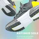 WETIKE Boy's Shoes Mesh Slip on Lightweight Running Sneakers (10.5 Toddler, Energy Dark Grey)