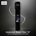 BLACK+DECKER Undersink Water Filter 15’’ | 2 Years | Reduces CHLORAMINE, Chlorine,Lead, PFAS, Bad Taste, Odor | Under Counter Water Filter Direct Connect to Kitchen Faucet | NSF/ANSI 42 Certified