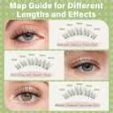 KEYYOU Fairy Venus Lash Clusters Manga Lash Extension C Curl 120Pcs Eyelash Extension Wispy Natural Invisible Band Lash with Waterproof DIY Lash Extension at Home(Venus-C-8-18MIX)